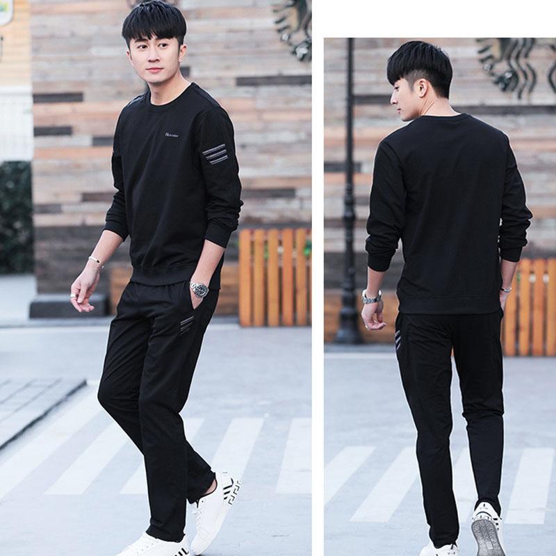 IELGY Men's Clothes Sweater Loose All-match Stylish Simple Plus Size Casual Sports Round Neck