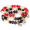 3pcs Elegant Crystal Bracelet Hand Made Stackable Jewelry Gift for Women Girl Friends
