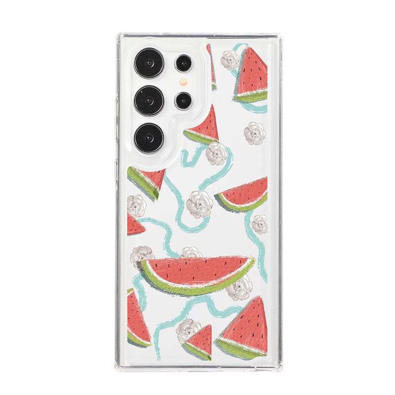 Ovocný průhledný kryt na telefon pro Samsung Galaxy S24 S23 S22 Plus Note 20 Ultra S21 S20 FE Silikonový měkký TPU Nárazuvzdorný zadní kryt