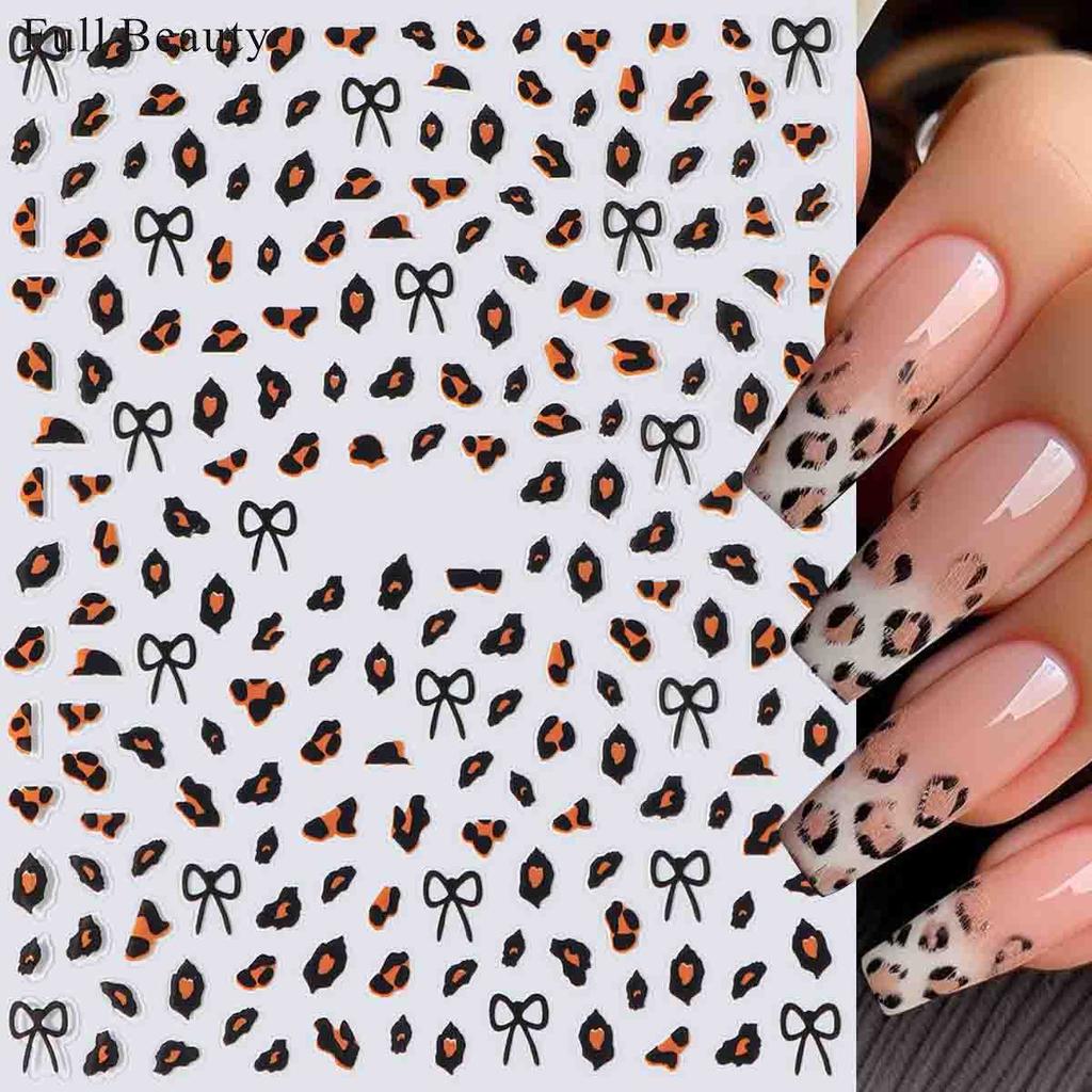 Butterfly 3D Nail Stickers Flower Plants Nail Art Decals Floral Leaf Spring Sliders Manicure Decor
