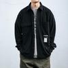 Men's Waffle-weave Japanese Retro Shirt, Youth Spring and Autumn Oversized Long-sleeved Loose-fitting Casual Workwear Jacket