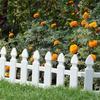 ABIY Plastic Picket Garden Fence Path Border, Set Of 4