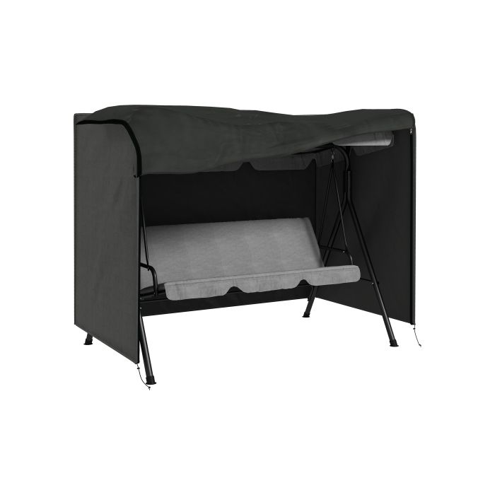 Outsunny Hollywood 3-seater swing cover, hood, ripstop 600D Oxford, 205x124x164cm Dark grey