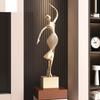 Abstract Art Figure Sculpture Entrance Large Decoration Resin Electroplating Dance Figure Sculpture Niche Home Decoration