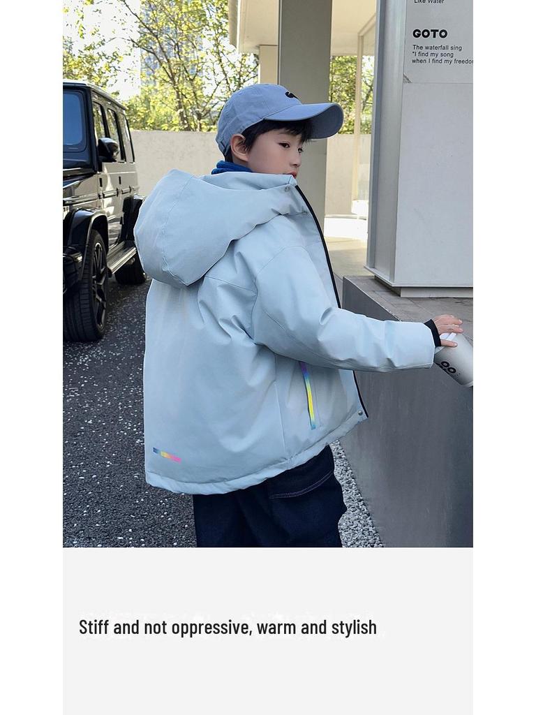 2024 Premium Black Gold Kids' Winter Down Jacket – 90% White Duck Down, Water-Resistant & Durable