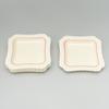 Haoya Jingdezhen Light Luxury Ceramic 8-inch Square Dinner Plate Set, 4-Pack