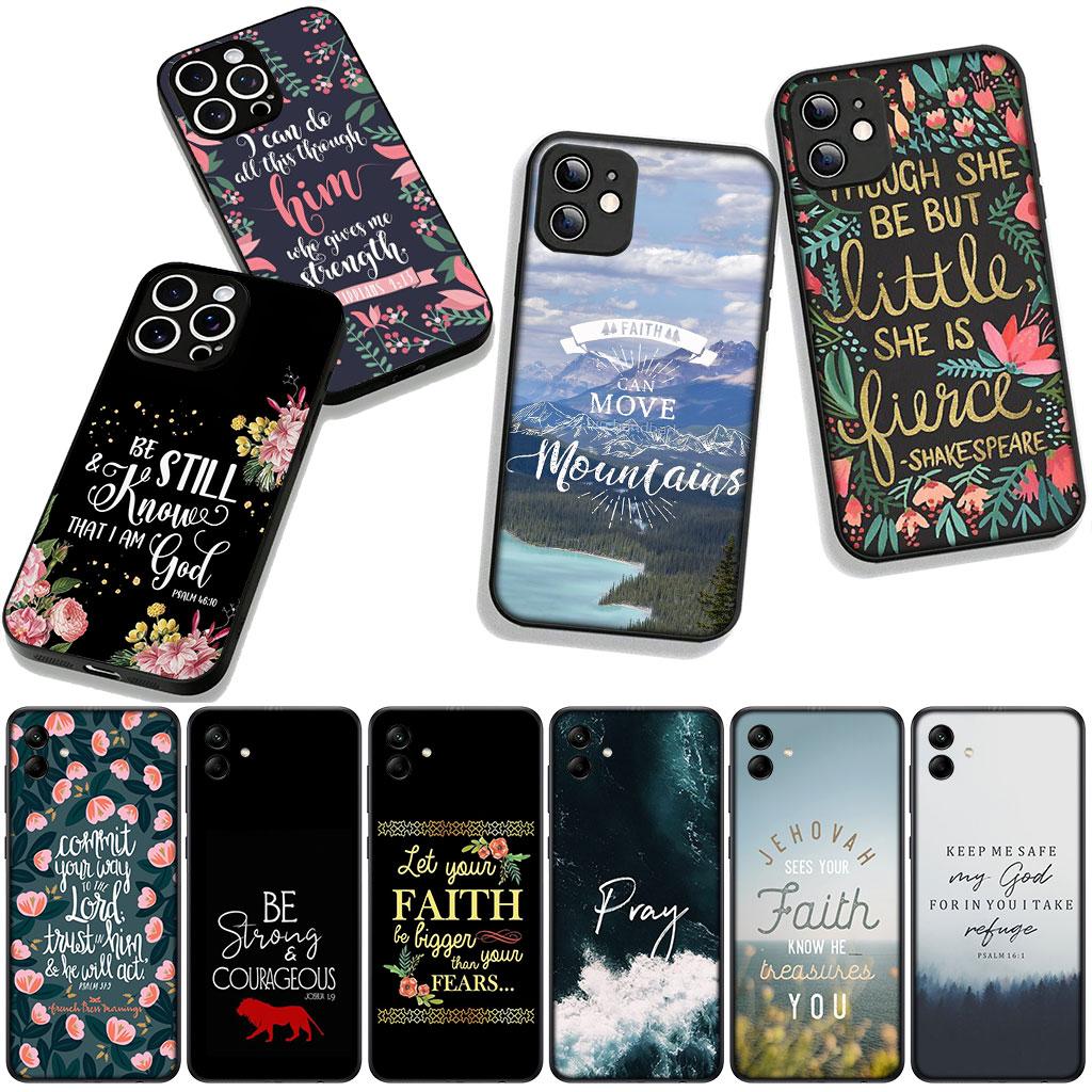 Bibelvers Gott Christus Jesus Christliches Handyhülle für Apple iPhone 16 15 14 Plus 13 12 Mini 17 Pro Max + ProMax 16E Air Case