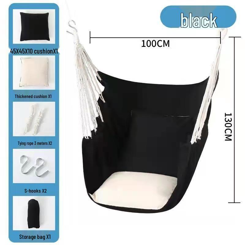 Canvas Hanging Chair: Thickened Indoor/Outdoor Dorm Swing for College Students & Kids