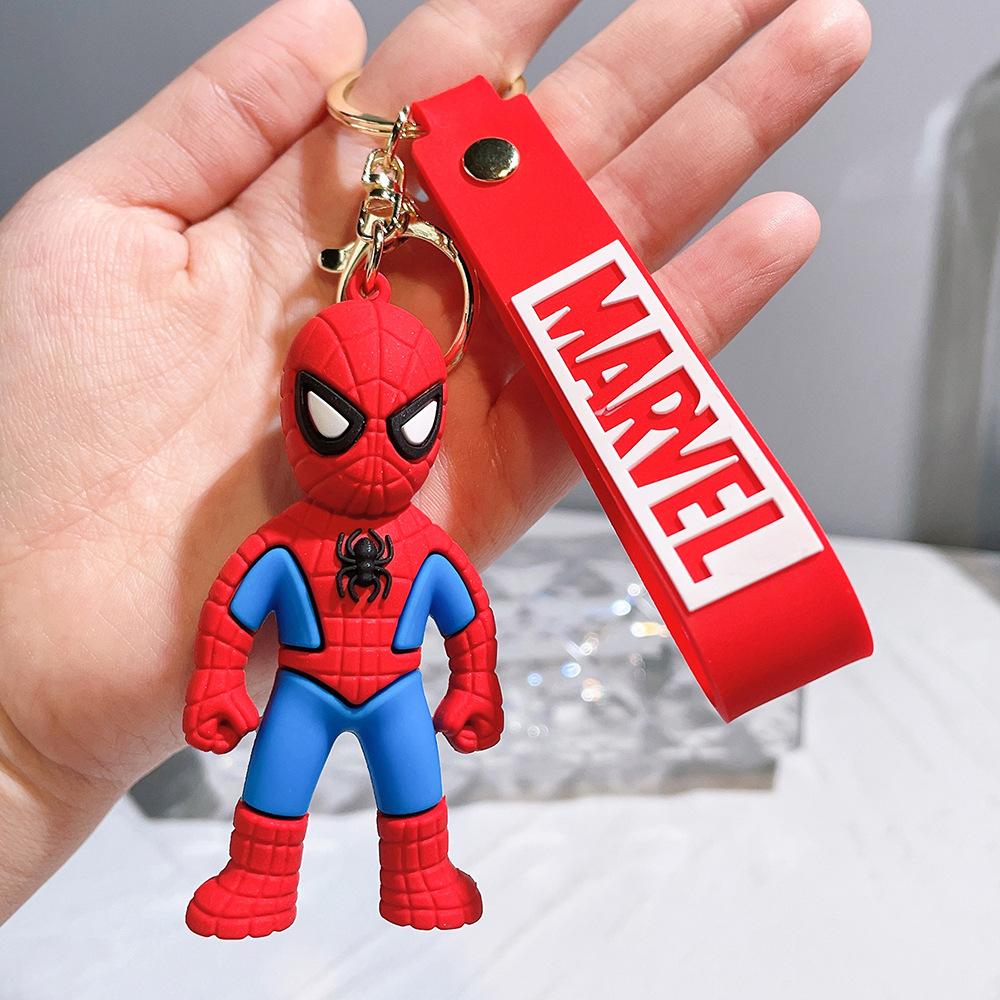 

Anime Movie Characters The Amazing Spider-man Keychain Inverted Spider-man Figure Bag Pendent Keyring Car Ornaments Key Accessor