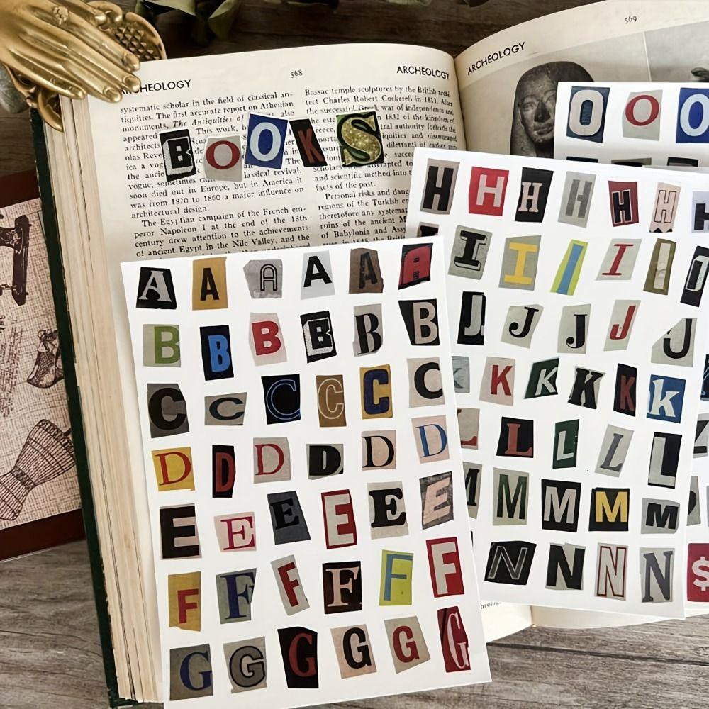 181pcs/4-Sheet Number Symbol Stickers Korea Ins Style Label Stickers  DIY Scrapbooking