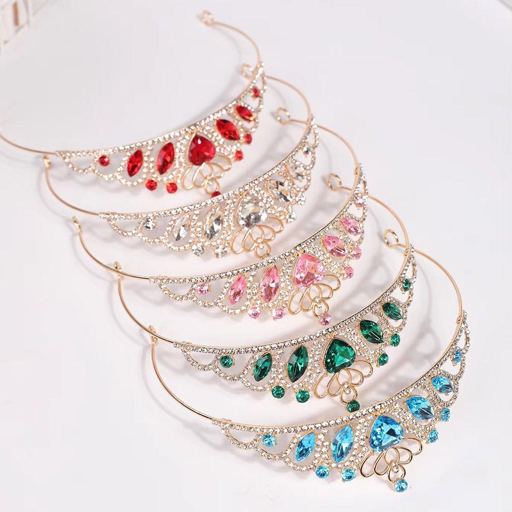 Heart-Shaped Crystal Headpiece Crown Bling Bling Children's Crown  Ballet Performance