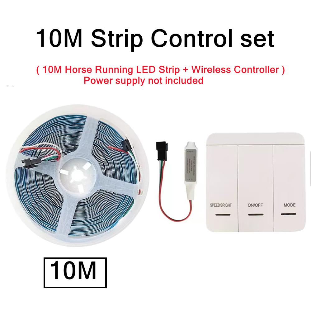 5M 10M DC24 WS2811 Running Water Flowing LED Strip Light SMD2835 Horse Race Pixel Addressable Flexible Linear Lamp Set