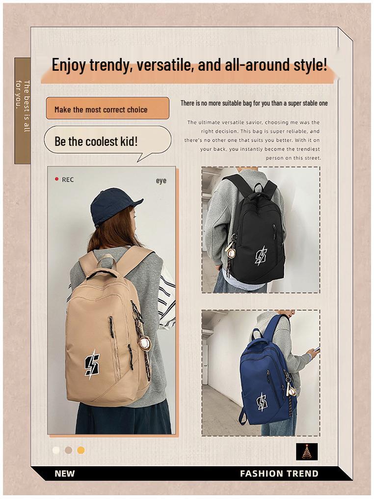 American Style Lightweight Laptop Backpack for High School and College Students - Unisex, Large Capacity