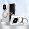 360 Degree Rotatable Metal Ring Magnetic Case For Huawei Mate X7 Stand Cover Full Hinge Protection With Glass Screen Protector