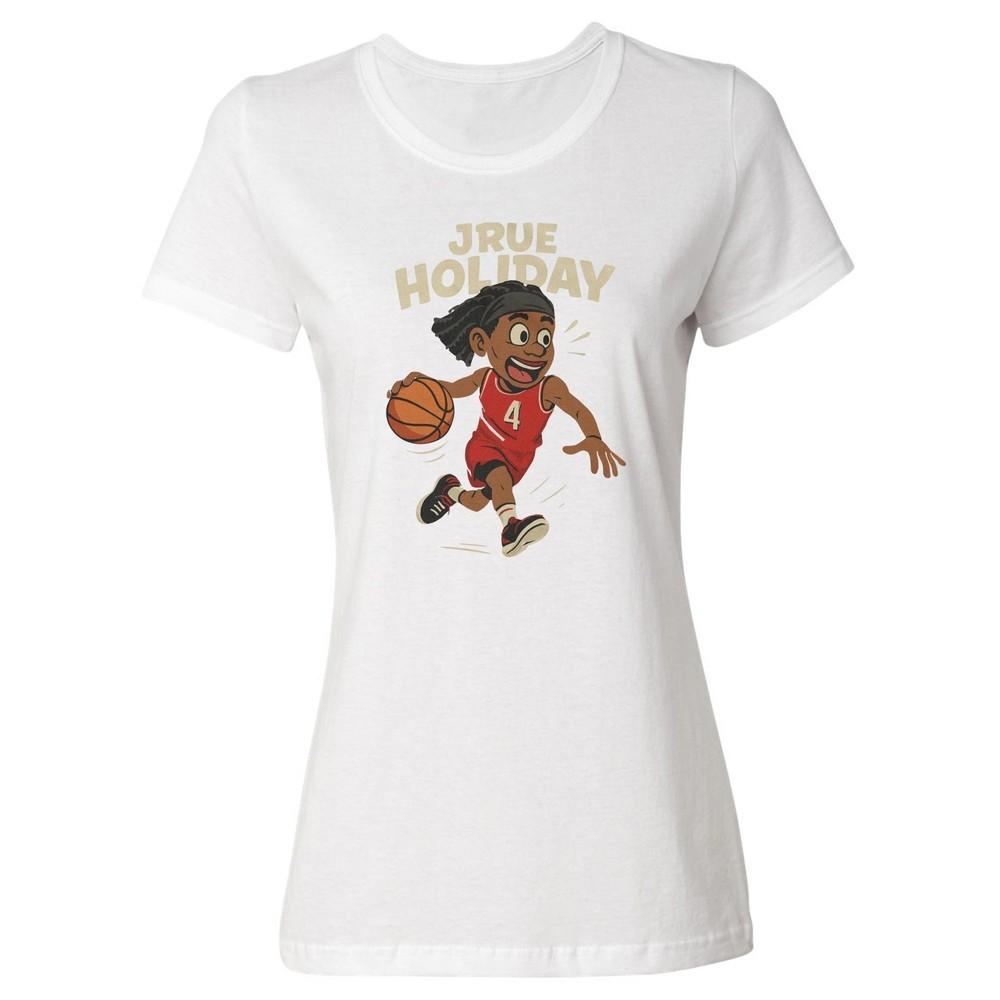 Jrue Holiday Inspired Cartoon Design - Portland Fans Ladies  Crewneck T-Shirt Unisex T-Shirt XL