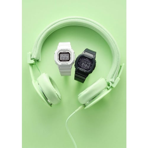 Casio Baby-G Radio-Controlled Solar Watch with EL Backlight, BGD-5000-7JF, White