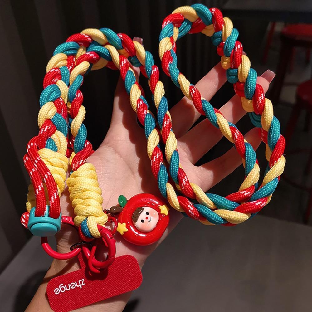 

Cartoon Keychain Mobile Phone Lanyard Pendant Phone Neck Straps Phone Case Hanging червоний
