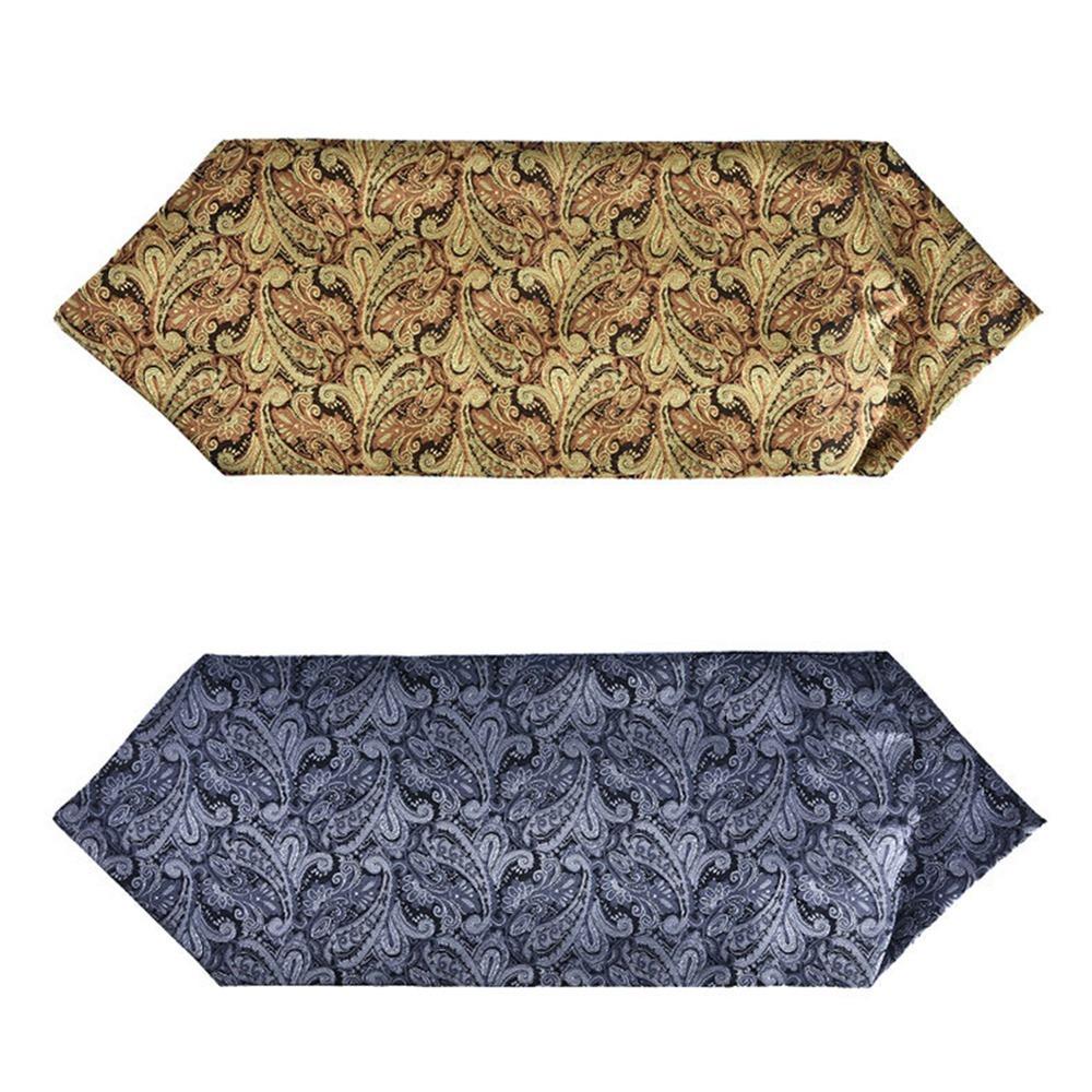 Floral Pattern Ascot Tie Paisley Polka Dot Self Tie Vintage Cravat Tie  Wedding Party