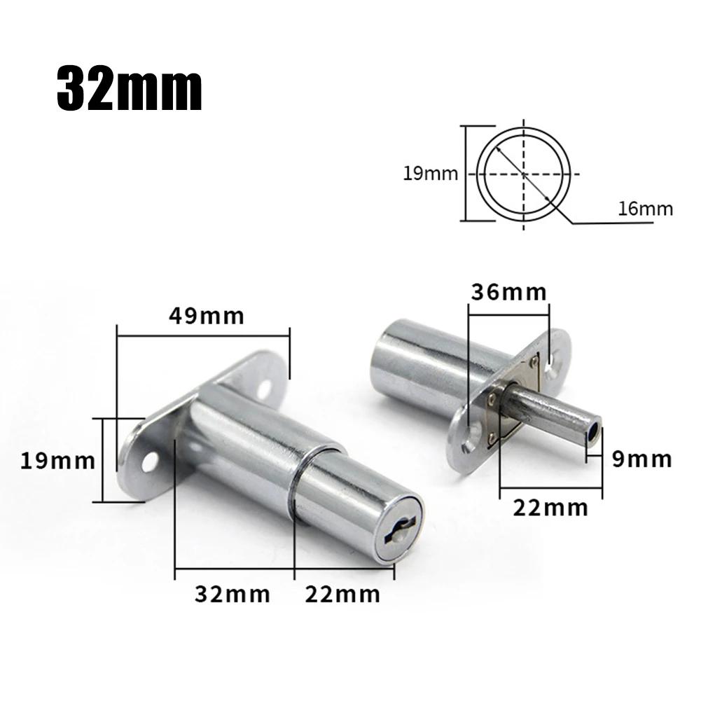 Lock With Keys Home Sliding Door Closet Showcase Furniture Cylinder Head Plunger Wardrobe Cupboard Lock Sliding Door Lock Buckle