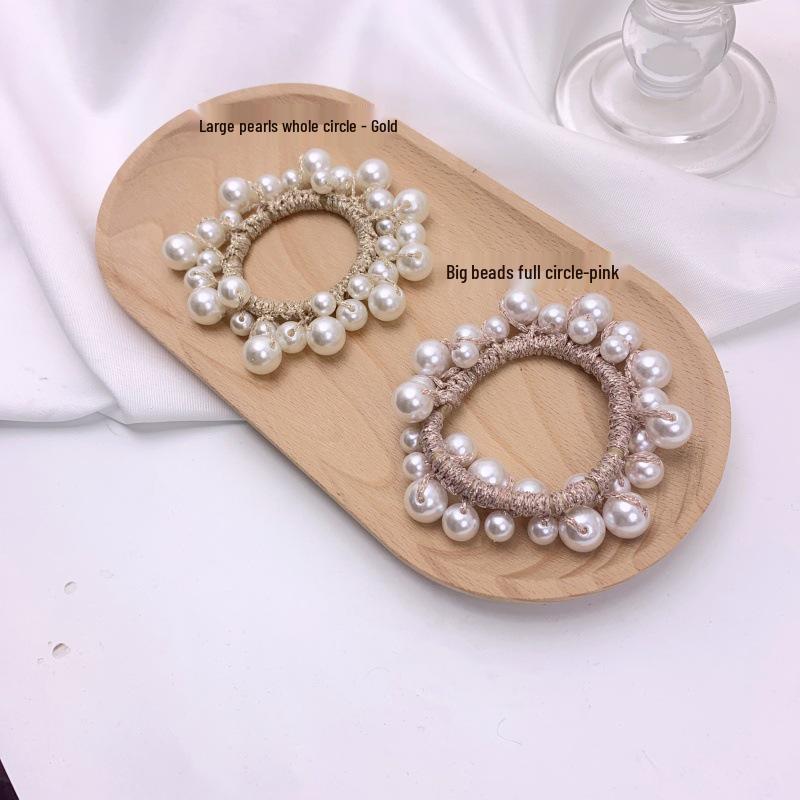 Perlen Haargummi - Blumiges Elastisches Band für Mädchen