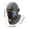 Zombie-Kopfschmuck, Horror-Gesicht, Latex-Kostüm-Zubehör, blutiger Zombie-Helm, Vollgesichts-Kopfschmuck