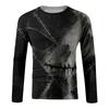 Pánský top s dlouhým rukávem s raglánovými rukávy a halloweenským potiskem