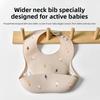 Adjustable Strape Infant Bibs Silicone Saliva Towel New Baby Eating Bib  Daily Use