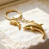 Yousheng Keychain Pendant Zinc Alloy Dolphin Design Key Chain Easy To Hang Electroplated Metal Key Ring Backpack Car