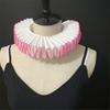 Comfortable Ribbon Faux Collar Colonial Clown Choker Neck Collar Ideal for School Uniforms Performances and Parties