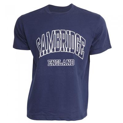 Mens Cambridge England Print 100% Cotton Short Sleeve Casual T-Shirt/Top
