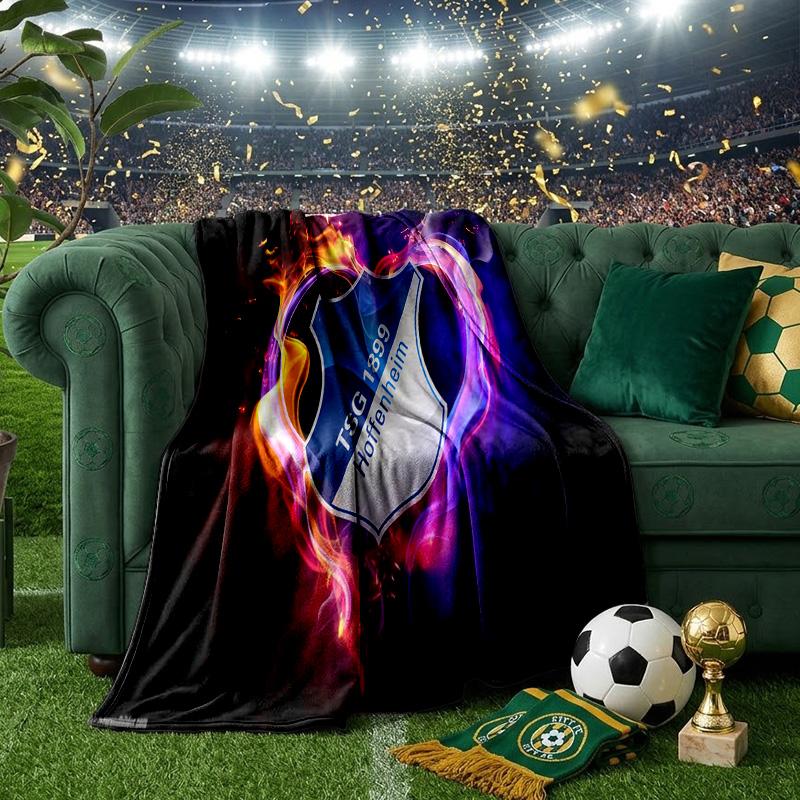 Flame And Shield Hoffenheim Throws Blanket Flannel Blankets Plush for Couch Bed Gifts for Men Women Travel picnic blanket Christmas fan gifts
