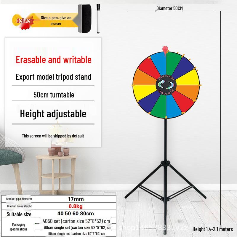 Entertainment Game Turntable: Wipeable Iron Lucky Lottery Spinner