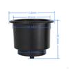 Recessed Cup Drink Holder Black Insert with Drain Hole for Boats Marine Game Tables Easy To Install