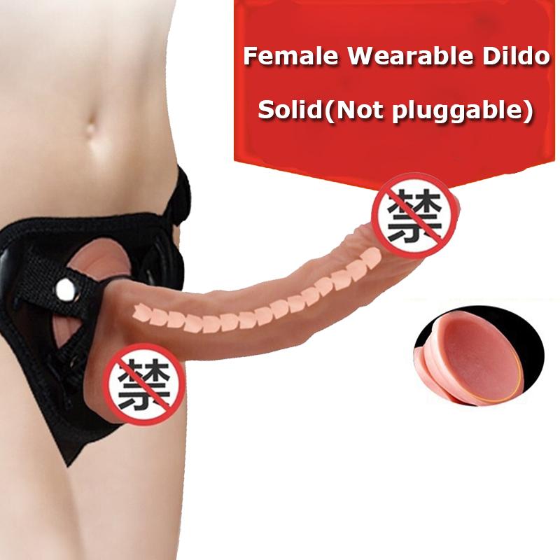 Nositelné dildo s nastavitelným páskem kalhotky pro lesbický penis Pásek na postroj Realistické dildo sexuální hračky pro ženy Sexuální erotické hračky