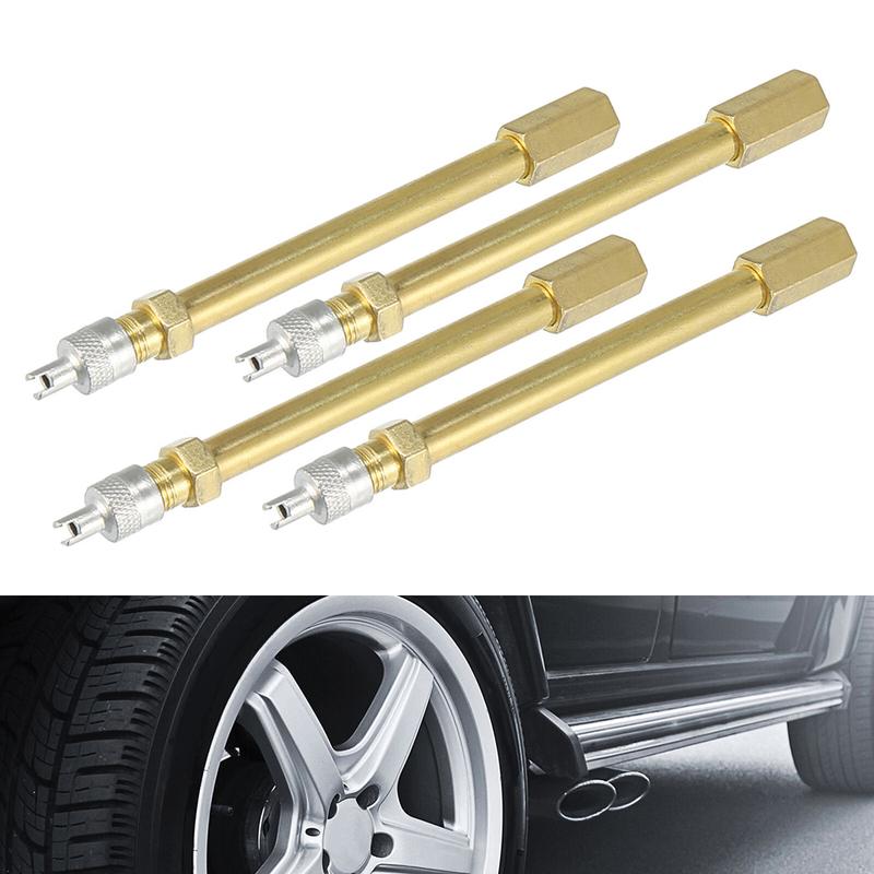 Efficient Tire Valve Extension Stem with Straight Pole for Car Truck SUV Motorcycle Bike Mower Scooter RV Trailer