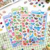 1/4 Pcs Colorful Dinosaur World Cartoon 3D Relief Stickers Scrapbooking Diy Journal Cute Stationery Sticker School Gift