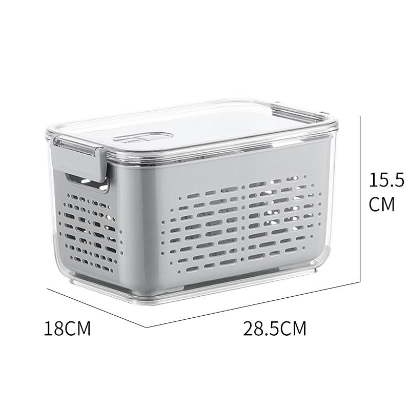 Pet Refrigerator Preservation Storage Box Frozen Sealed Box Drain Storage Fantastic Vegetables and Fruits Large Capacity Storage Basket
