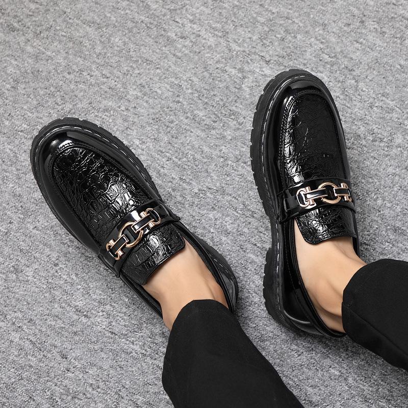 Sommer atmungsaktive Slipper Herren Britische Business Casual Lederschuhe Ein Pedal Lazy Beanie Schuhe Schwarz Anzug Lederschuhe