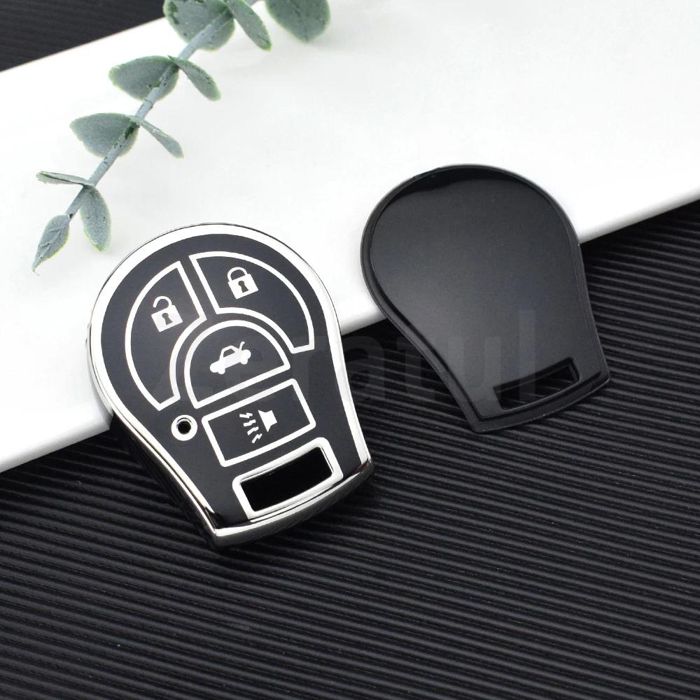 

4 Buttons For Nissan Juke March Qashqai Sunny Sylphy Tiida X-Trail Auto Car Remote Key Case Cover Shell Fob Holder Keyless