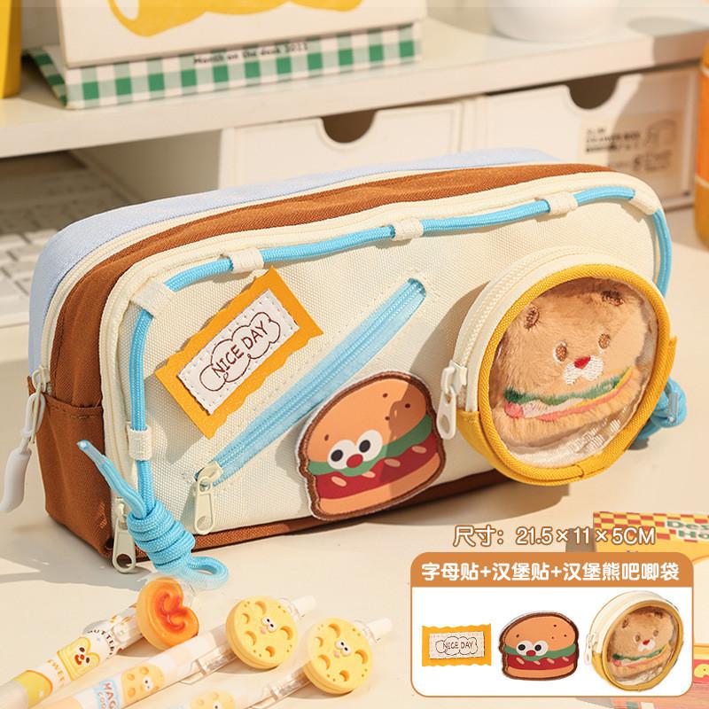 Cute Food Theme Pencil Bag Pencil Case Large Capacity Student Stationery Box
