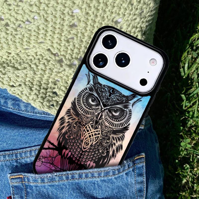 Owl Animal Pattern mobile phone case Compatible with IPhone 17 16 15 14 13 12 11Pro Max 17 Air cover