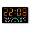 Time/Temperature/ Humidity Digital Wall Clock Dual Alarms Comfort Reminder LED Alarm Clock Date Display Large Screen