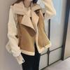 2024 Women's Autumn/Winter Imitation Lambskin Suede Vest: Loose, Stylish Korean Design