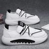 Autum New Leather Men Chunky Sneaker Designer Casual Running Shoes Fashion Street Wear Microfiber Leather Slip on Workout Shoes