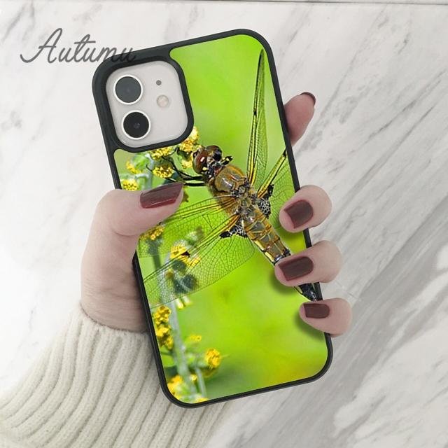 Dragonfly Animal Phone Case for iPhone 17 Air 15 16 16e 11 12 13 14 Pro Max Plus Cover coque Fundas Shell