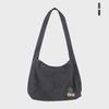 [UNISEX] Cotton Canvas Badge Crossbody Bag_Black