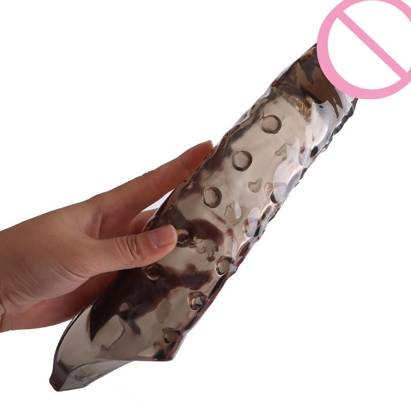 28cm Super Size Big Penis Sleeve Penis Extender 6cm Penis Enlargement Reusable Condom Sex Toys for Men Delay Ejaculation