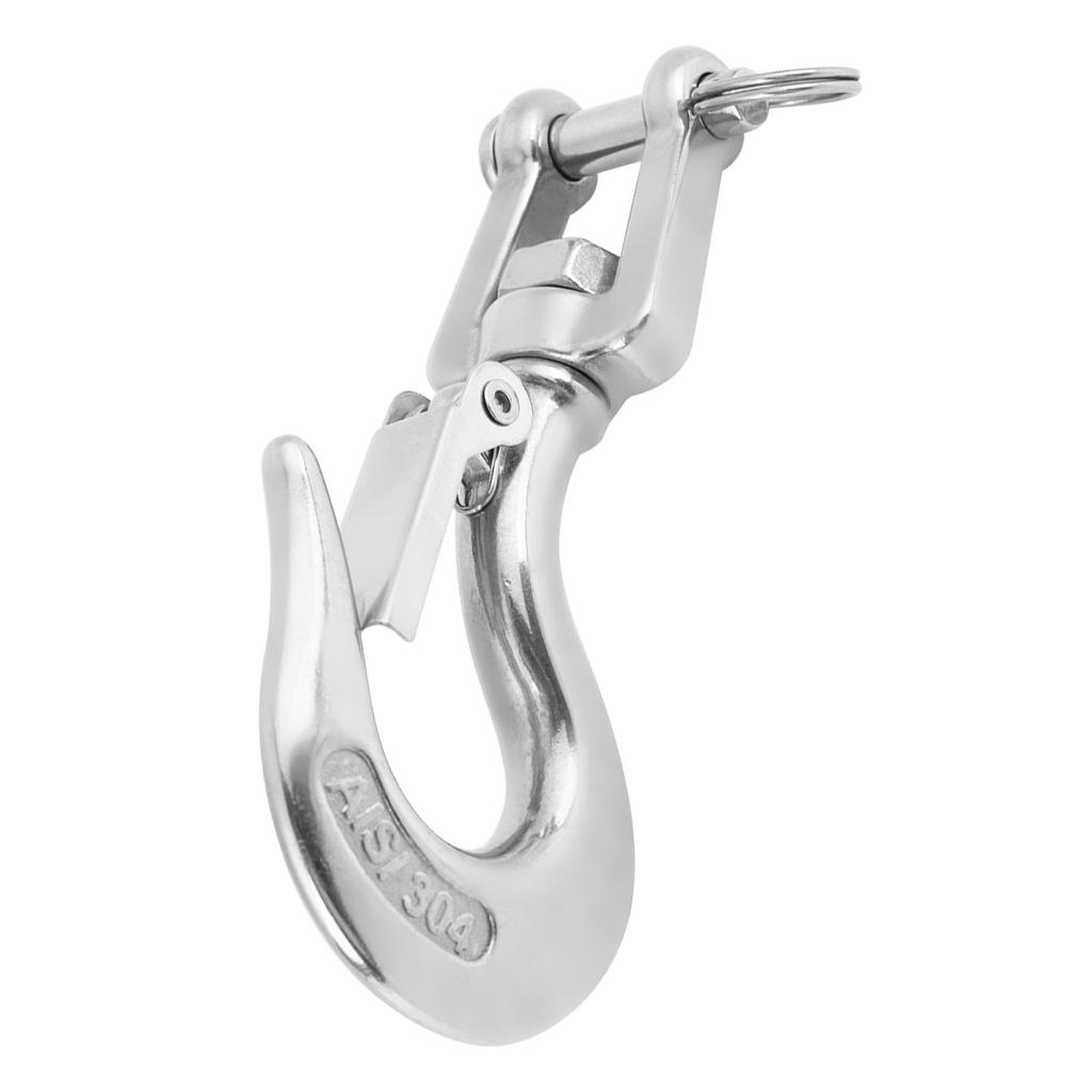 650kg 1000kg 304 Stainless Steel Swivel Lifting Hook with Latch Rigging Accessory