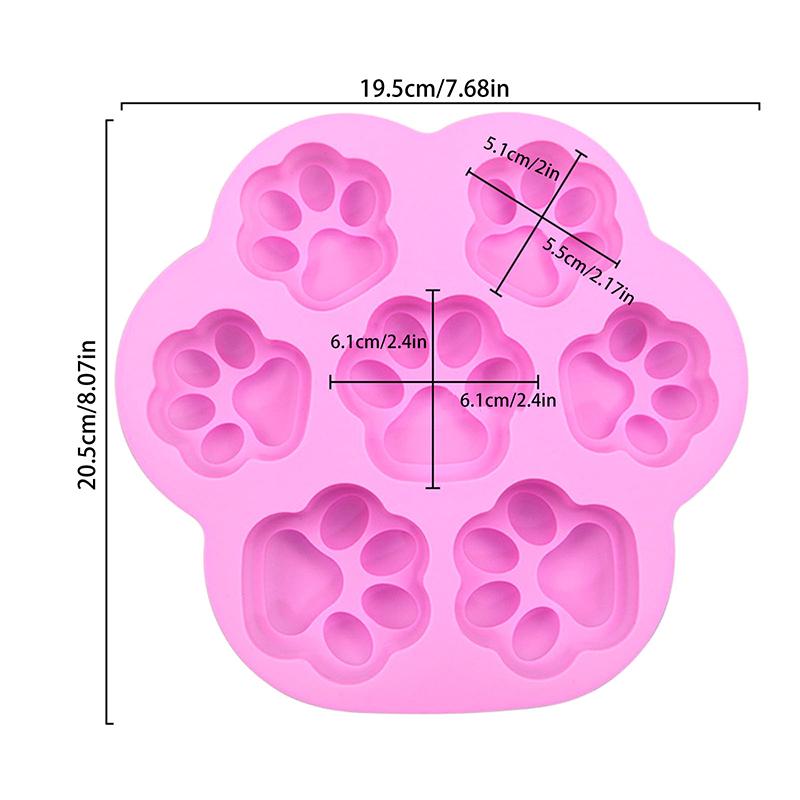 Silicone Cat Paw Molds Elegant Chocolate Cookie Mold For Baking Non-Stick Dog Treat Molds Suitable For Microwave Oven