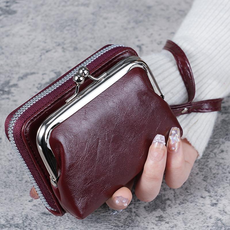 Women Wallets and Purses PU Leather Money Bag Female Short Hasp Purse Small Coin Card Holders Blue Red Clutch New Women Wallet